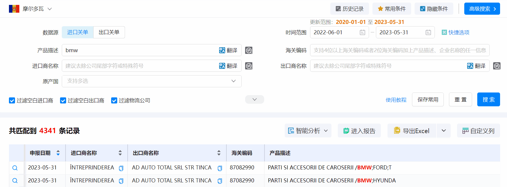 海关数据,摩尔多瓦海关数据,豪门国际海关数据