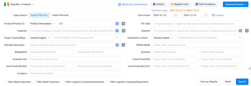 爱尔兰海关数据,海关数据,豪门国际海关数据
